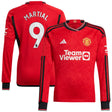 Manchester United EPL adidas Home Shirt 2023-24 - Kids - Long Sleeve with Martial 9 printing - Kit Captain