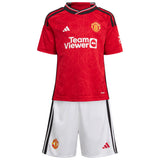 Manchester United EPL adidas Home Minikit 2023-24 with Hannibal 46 printing - Kit Captain