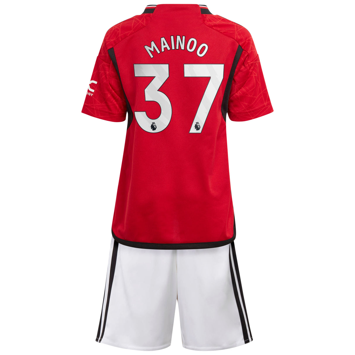 Manchester United EPL adidas Home Minikit 2023-24 with Mainoo 37 printing - Kit Captain