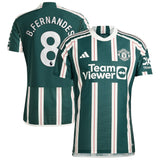 Manchester United EPL adidas Away Authentic Shirt 2023-24 with B.Fernandes 8 printing - Kit Captain