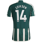 Manchester United EPL adidas Away Authentic Shirt 2023-24 with Eriksen 14 printing - Kit Captain