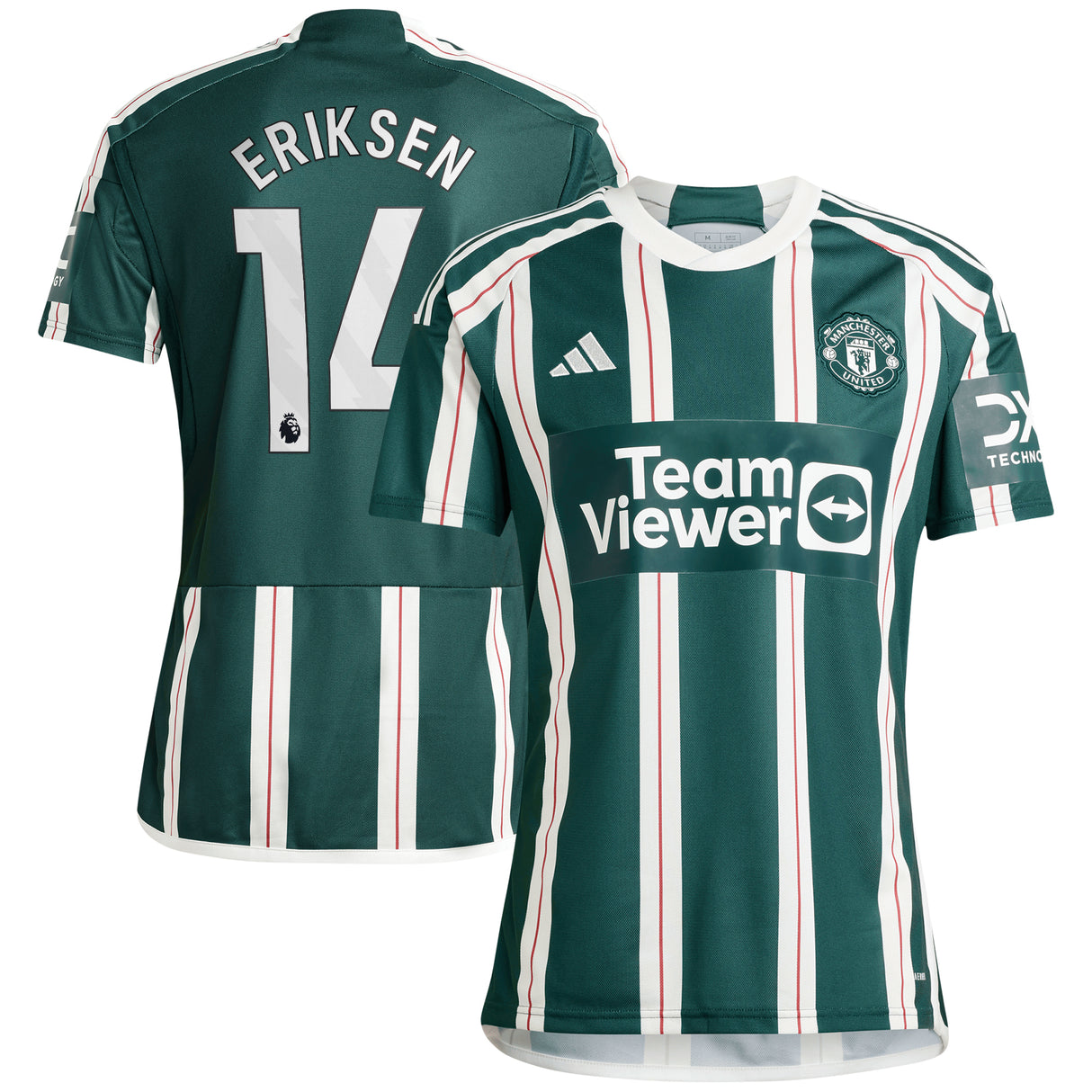 Manchester United EPL adidas Away Shirt 2023-24 with Eriksen 14 printing - Kit Captain