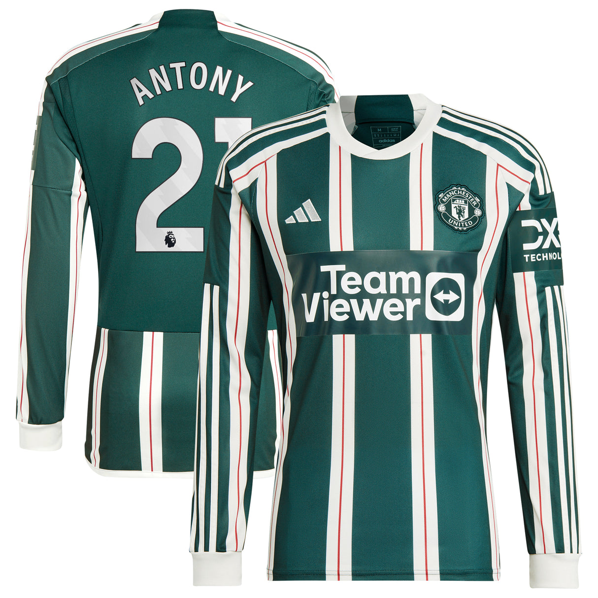 Manchester United EPL adidas Away Shirt 2023-24 - Long Sleeve with Antony 21 printing