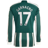 Manchester United EPL Away Shirt 2023-24 - Long sleeve with Garnacho 17 printing