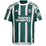 Manchester United EPL adidas Away Shirt 2023-24 - Kids with B.Fernandes 8 printing - Kit Captain