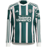 Manchester United EPL adidas Away Shirt 2023-24 - Kids - Long Sleeve with Martinez 6 printing - Kit Captain