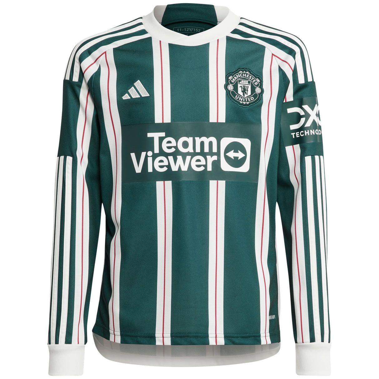 Manchester United EPL Away Shirt 2023-24 - Kids - Long Sleeve with Garnacho 17 printing - Kit Captain