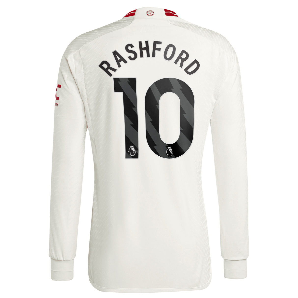 Manchester United EPL adidas Third Authentic Shirt 2023-24 - Long Sleeve with Rashford 10 printing - Kit Captain