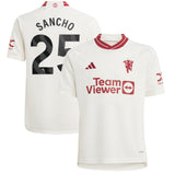 Manchester United EPL adidas Third Shirt 2023-24 - Kids with Sancho 25 printing - Kit Captain