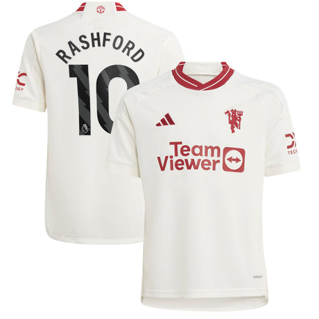 Manchester United EPL adidas Third Shirt 2023-24 - Kids with Rashford 10 printing - Kit Captain