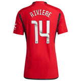 Manchester United WSL adidas Home Authentic Shirt 2023-24 with Riviere 14 printing - Kit Captain