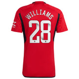 Manchester United WSL adidas Home Shirt 2023-24 with Williams 28 printing - Kit Captain