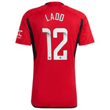 Manchester United WSL adidas Home Shirt 2023-24 with Ladd 12 printing - Kit Captain