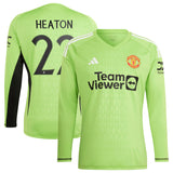 Manchester United Cup Home Goalkeeper Shirt 2023-24 with Heaton 22 printing - Kit Captain