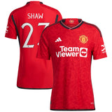 Manchester United Cup Home Authentic Shirt 2023-24 with Shaw 23 printing - Kit Captain