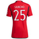 Manchester United Cup Home Authentic Shirt 2023-24 with Sancho 25 printing - Kit Captain