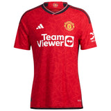 Manchester United Cup Home Authentic Shirt 2023-24 with Van De Beek 34 printing - Kit Captain