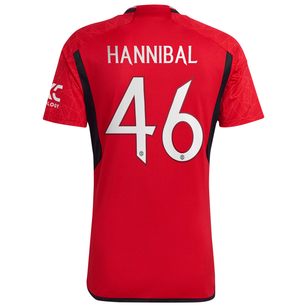 Manchester United Cup Home Shirt 2023-24 with Hannibal 46 printing - Kit Captain