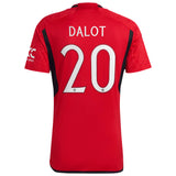 Manchester United Cup Home Shirt 2023-24 with Dalot 20 printing - Kit Captain