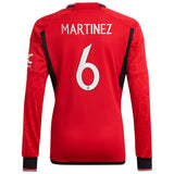 Manchester United Cup Home Shirt 2023-24 - Long Sleeve with Martinez 6 printing - Kit Captain