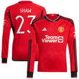 Manchester United Cup Home Shirt 2023-24 - Long Sleeve with Shaw 23 printing - Kit Captain