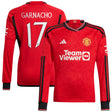 Manchester United Cup Home Shirt 2023-24 - Long Sleeve with Garnacho 17 printing - Kit Captain