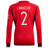 Manchester United Cup Home Shirt 2023-24 - Long Sleeve with  Lindelof 2 printing - Kit Captain