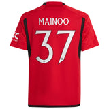 Manchester United Cup Home Shirt 2023-24 - Kids with Mainoo 37 printing - Kit Captain