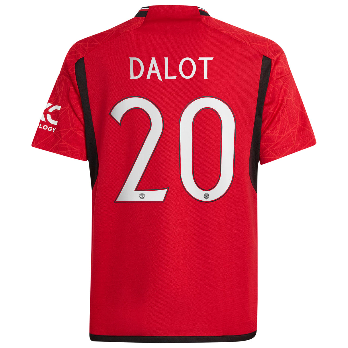 Manchester United Cup Home Shirt 2023-24 - Kids with Dalot 20 printing - Kit Captain