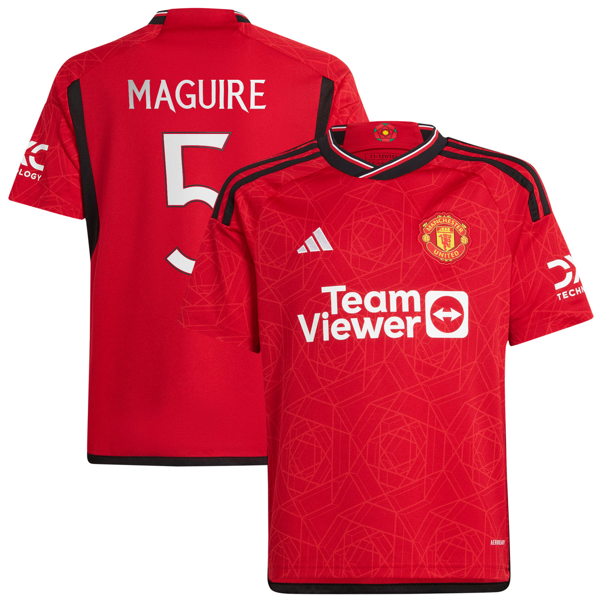 Manchester United Cup Home Shirt 2023-24 - Kids with Maguire 5 printing - Kit Captain