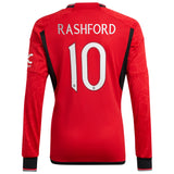 Manchester United Cup Home Shirt 2023-24 - Kids - Long Sleeve with Rashford 10 printing - Kit Captain