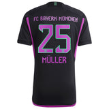 FC Bayern adidas Away Shirt 2023-24 with Müller 25 printing - Kit Captain