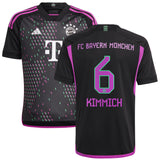 FC Bayern adidas Away Shirt 2023-24 - Kids with Kimmich 6 printing - Kit Captain