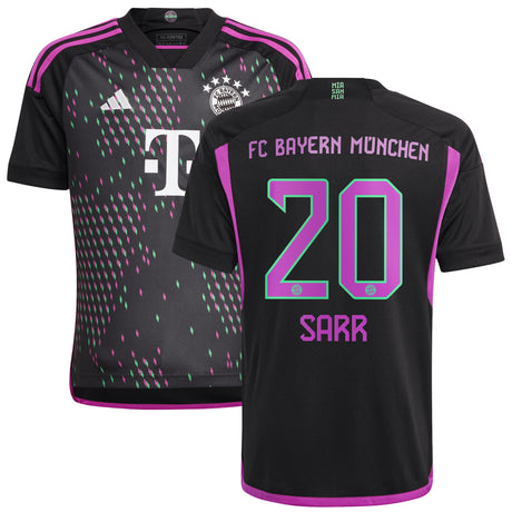 FC Bayern adidas Away Shirt 2023-24 - Kids with Sarr 20 printing - Kit Captain
