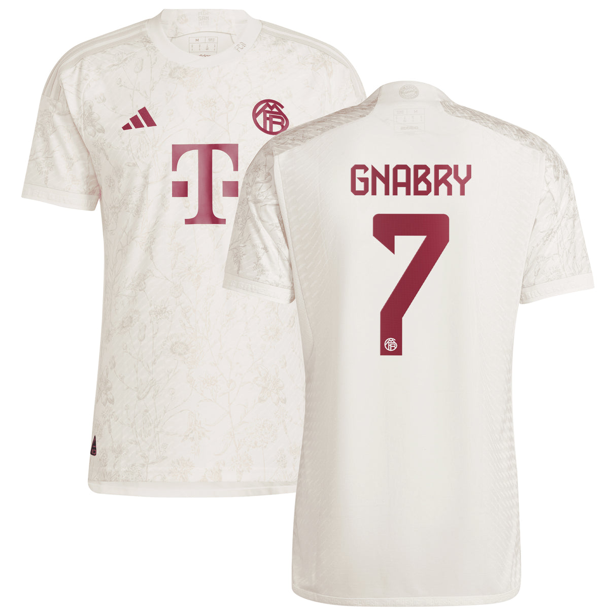 FC Bayern adidas Third Authentic Shirt 2023-24 with Gnabry 7 printing - Kit Captain