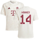 FC Bayern adidas Third Shirt 2023-24 - Kids with Wanner 14 printing - Kit Captain