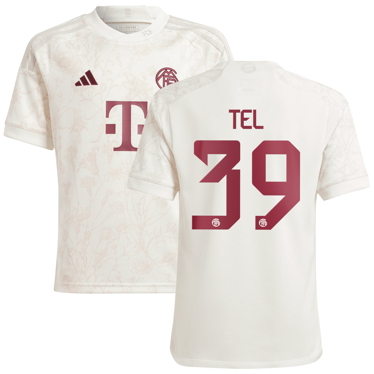 FC Bayern adidas Third Shirt 2023-24 - Kids with Tel 39 printing - Kit Captain