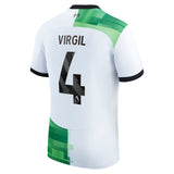 Liverpool Nike Away Stadium Shirt - 2023-24 with Virgil 4 printing - Kit Captain