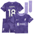 Liverpool Nike Third Stadium Mini Kit 2023-24 - Infant with Gakpo 18 printing - Kit Captain