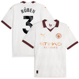 Manchester City Puma Away Shirt 2023-24 with Rúben 3 printing - Kit Captain
