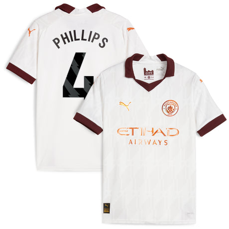 Manchester City Puma Away Shirt 2023-24 - Kids with Phillips 4 printing - Kit Captain