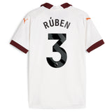Manchester City Puma Away Shirt 2023-24 - Kids with Rúben 3 printing - Kit Captain