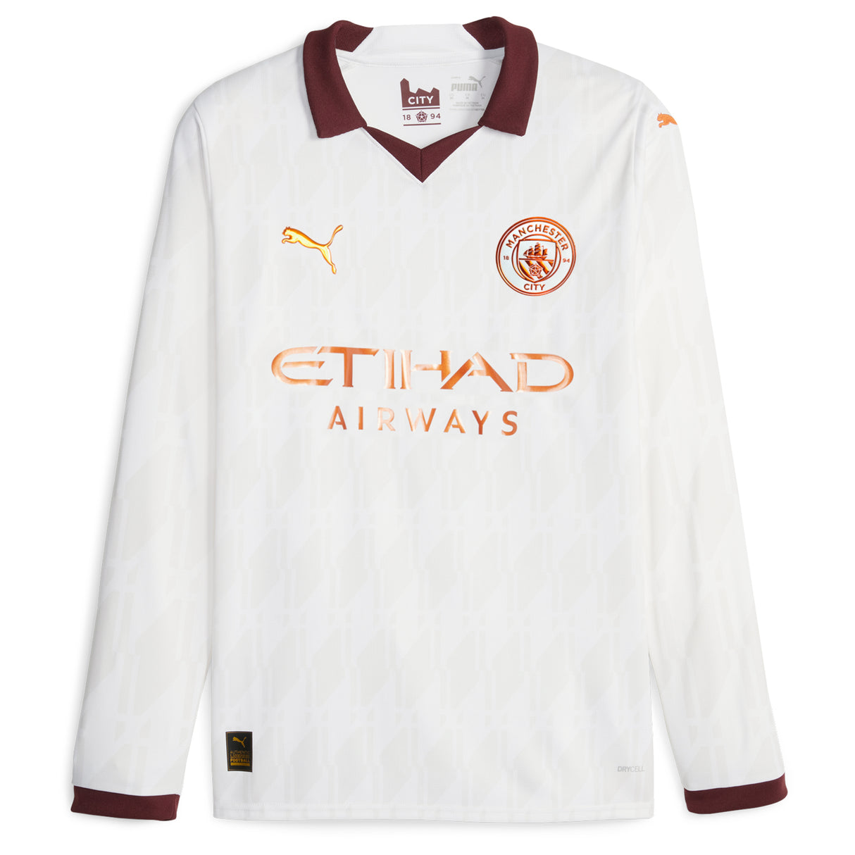 Manchester City Puma Away Shirt 2023-24 - Long Sleeve - Kids with Foden 47 printing - Kit Captain