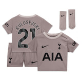 Tottenham Hotspur Nike Third Stadium Kit 2023-24 - Infant with Kulusevski 21 printing - Kit Captain