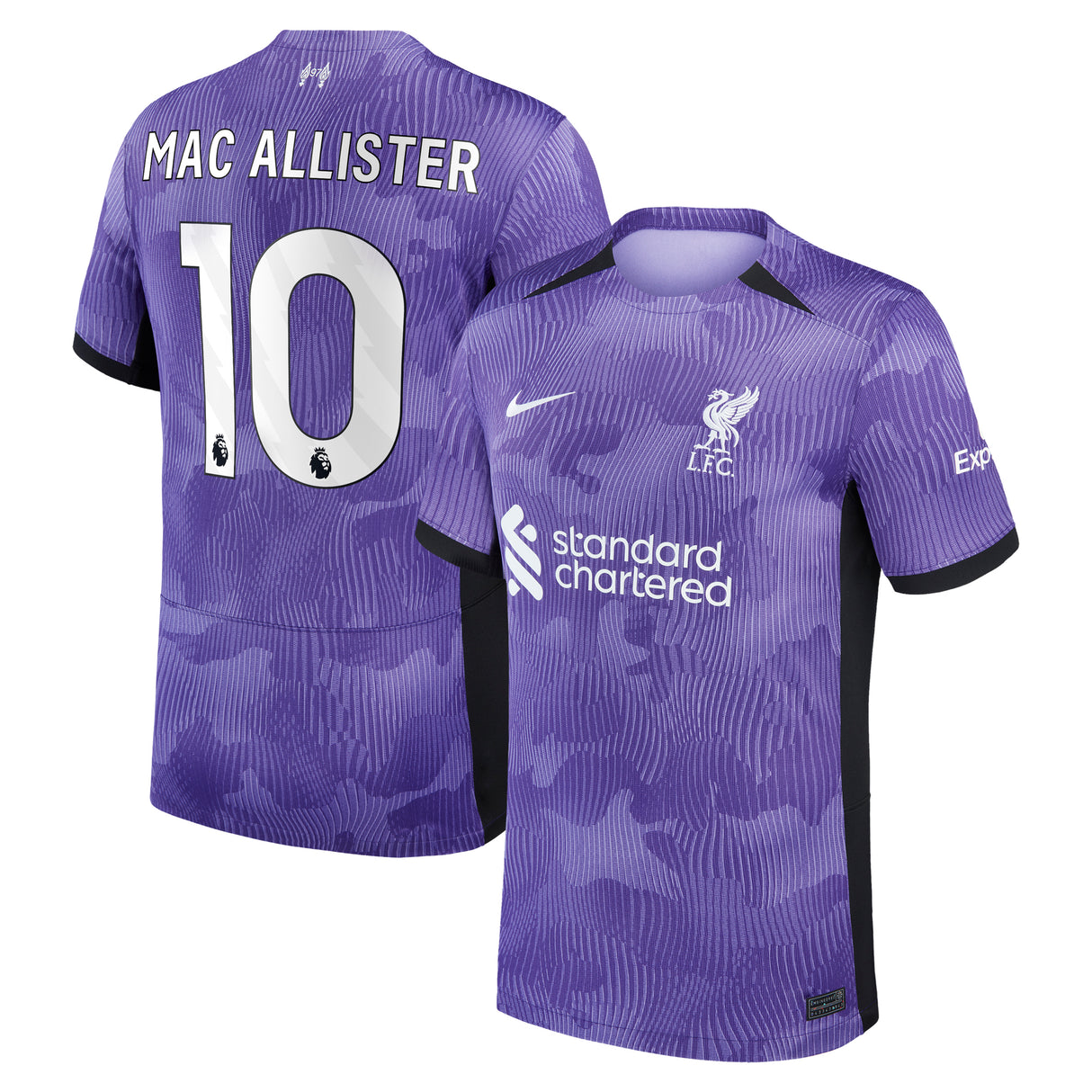 Liverpool Nike Third Stadium Shirt 2023-24 with Mac Allister 10 printing - Kit Captain