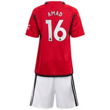 Manchester United EPL adidas Home Minikit 2023-24 with Amad 16 printing - Kit Captain