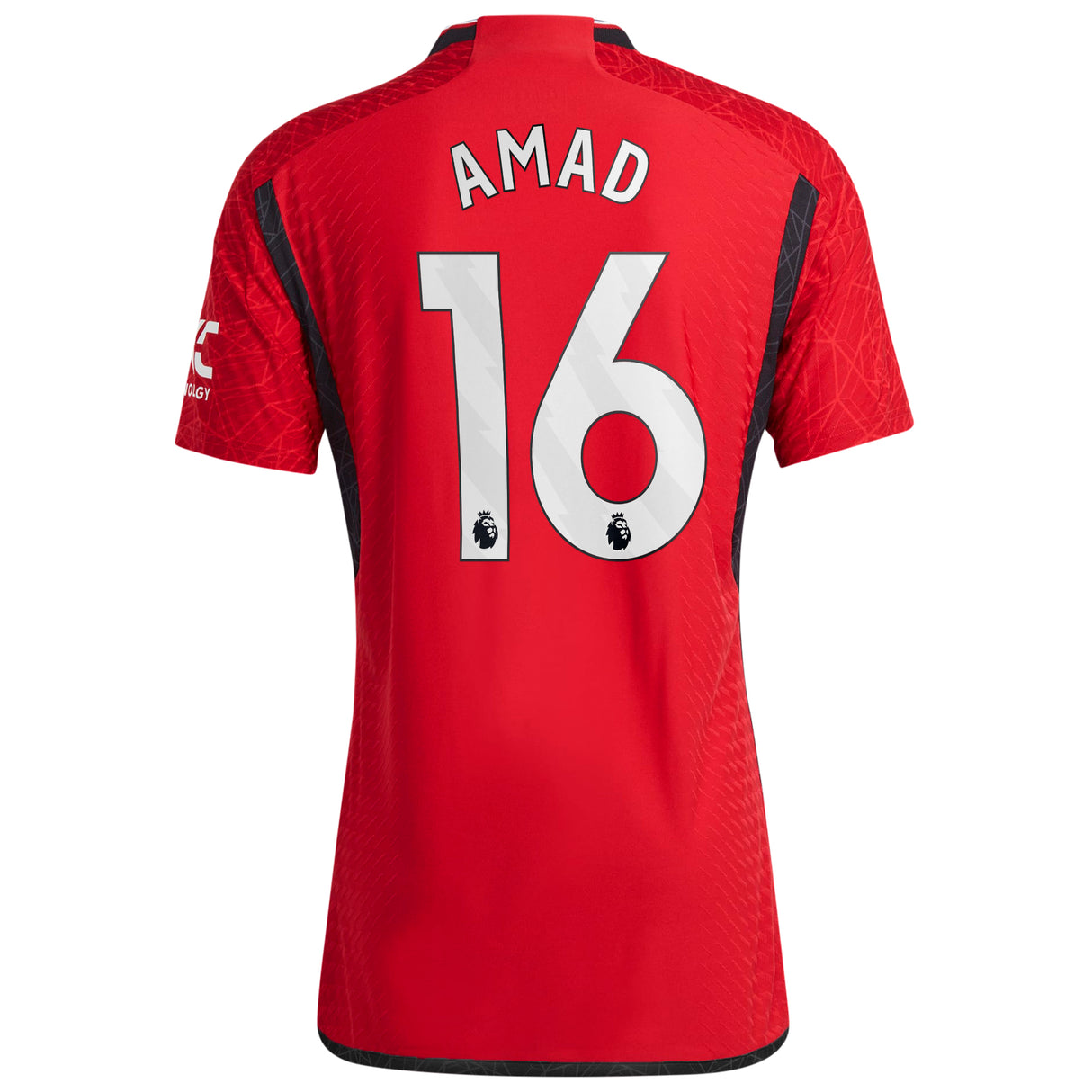 Manchester United EPL adidas Home Authentic Shirt 2023-24 with Amad 16 printing - Kit Captain