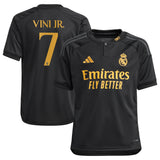 Real Madrid adidas Third Shirt 2023-24 - Kids with Vini Jr. 7 printing - Kit Captain