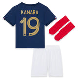 France Home Stadium Kit 2022 - Infant with Kamara 19 printing - Kit Captain