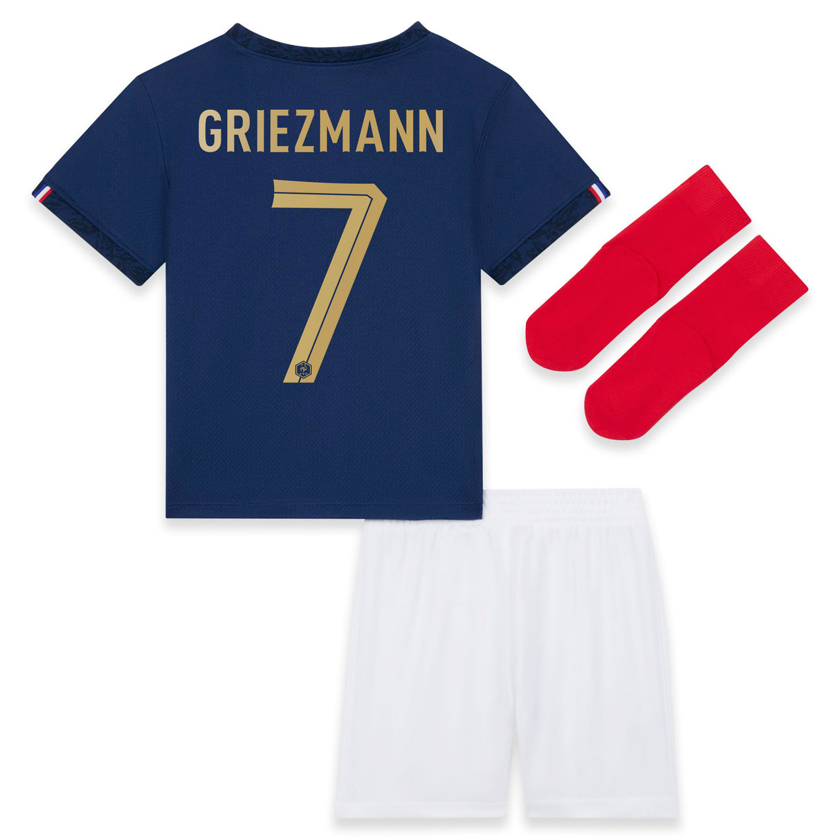 France Home Stadium Kit 2022 - Infants - Antoine Griezmann 7 - Kit Captain